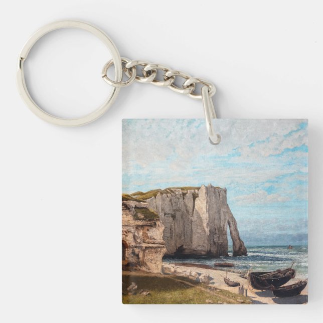 Gustave Courbet - Klippen bei Etretat nach Sturm Schlüsselanhänger (Vorderseite)
