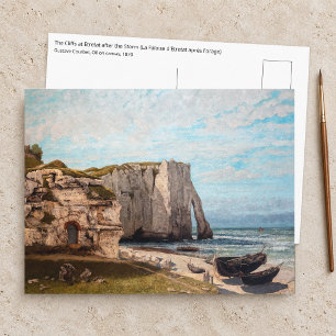 Gustave Courbet - Klippen von Etretat nach dem Stu Postkarte