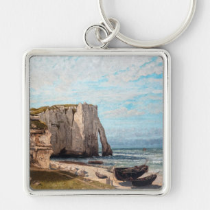 Gustave Courbet - Klippen von Etretat nach dem Stu Schlüsselanhänger