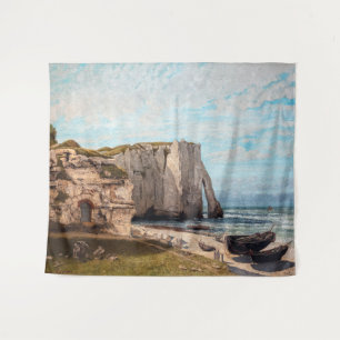 Gustave Courbet - Klippen von Etretat nach dem Stu Wandteppich
