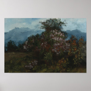 Gustave Courbet - Landschaft mit blühendem Massiv Poster