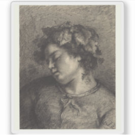 Gustave Courbet - Leiter eines Schlafzimmers Aufkleber