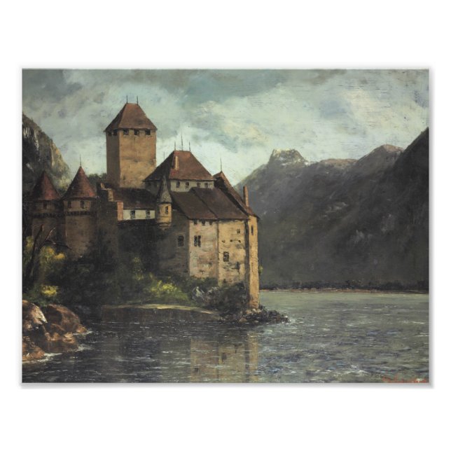 Gustave Courbet - Schloss Chillon Fotodruck (Vorne)