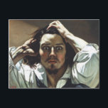 Gustave Courbet - Selbstporträtieren des verzweife Postkarte<br><div class="desc">Reproduktion von Gustave Courbets "Desperado" (1843-1845),  private Sammlung.</div>