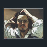 Gustave Courbet - Selbstporträtieren des verzweife Postkarte<br><div class="desc">Reproduktion von Gustave Courbets "Desperado" (1843-1845),  private Sammlung.</div>