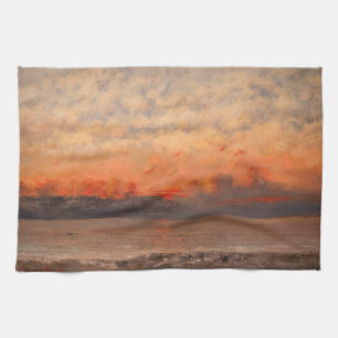 Gustave Courbet - Sonnenuntergang Geschirrtuch