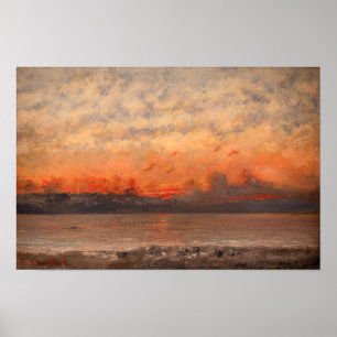 Gustave Courbet - Sonnenuntergang Poster