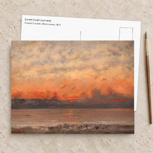 Gustave Courbet - Sonnenuntergang Postkarte
