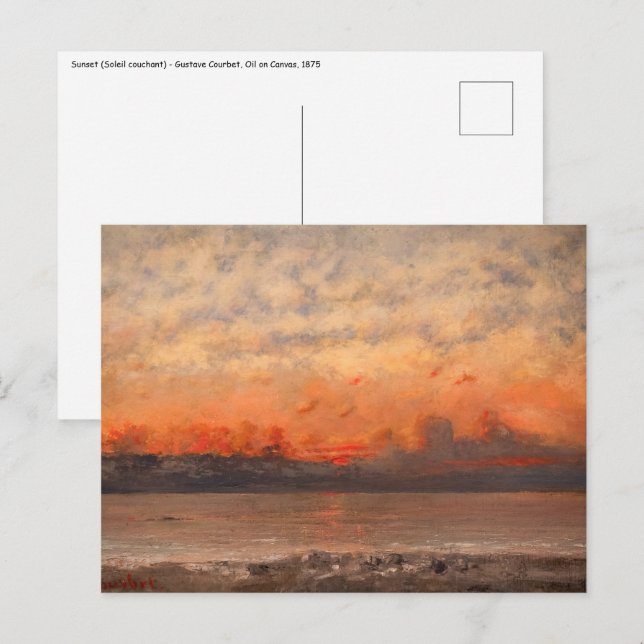 Gustave Courbet - Sunset Postkarte (Vorne/Hinten)