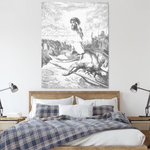 Gustave Doré - David erschlägt Goliath Leinwanddruck