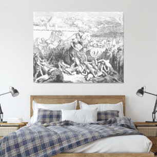 Gustave Doré - David greift die Ammoniter an Leinwanddruck