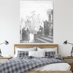Gustave Doré - Die Begegnung von Isaak und Rebekka Leinwanddruck