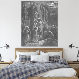 Gustave Doré - Die Männer von Jabesch-Gilead berge Leinwanddruck