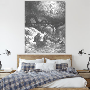 Gustave Doré - Die Zerstörung des Leviathan Leinwanddruck