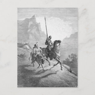 Gustave Dore: Don Quixote und Sancho machen Postkarte