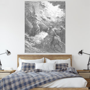 Gustave Doré - Ein Engel erscheint Bileam Leinwanddruck