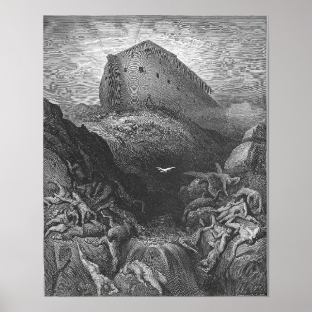 Gustave Doré - Eine Taube wird aus der Arche gesch Poster (Vorne)