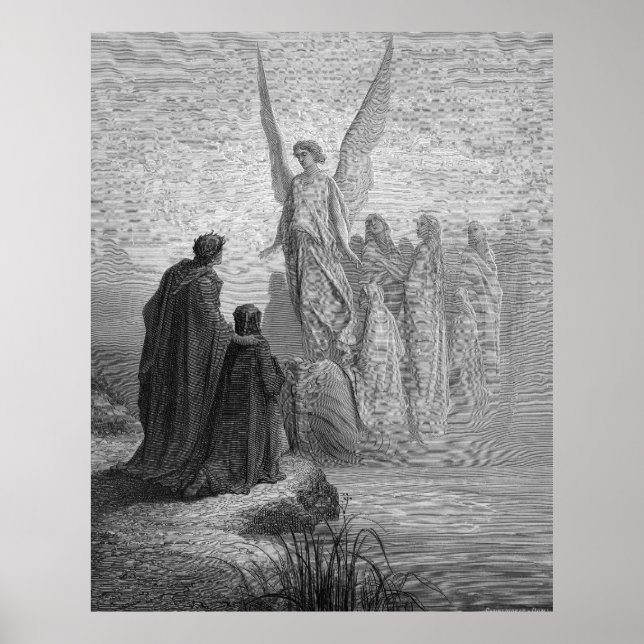 Gustave Dore Graving Dante Purgatory Illustration Poster (Vorne)