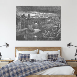 Gustave Doré - Jesajas Vision der Zerstörung Leinwanddruck