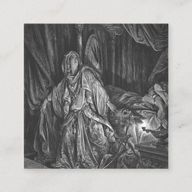 Gustave Dore - Judith and Holofernes Quadratische Visitenkarte (Vorderseite)