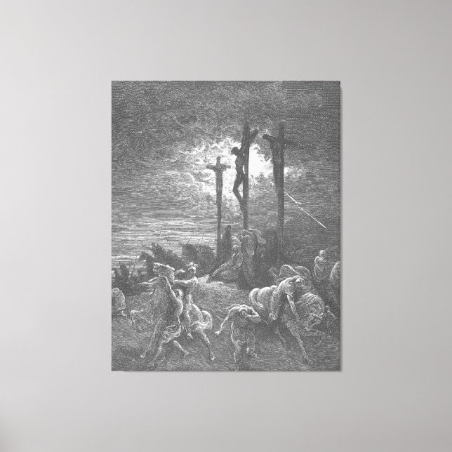 Gustave Doré - Luke 23C Darkness at the Crucifixio Leinwanddruck (Vorderseite)