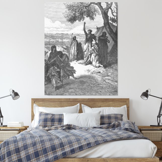 Gustave Doré - Noah Curses Ham and Canaan Leinwanddruck (Insitu (Schlafzimmer))