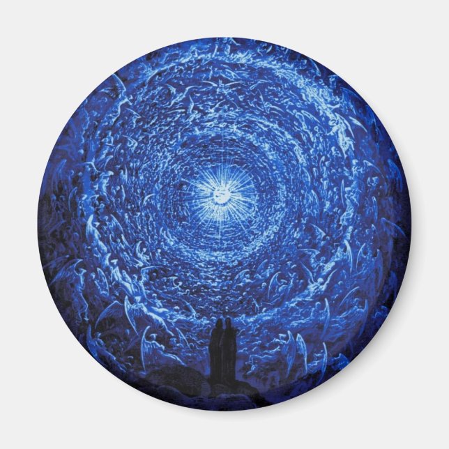 Gustave Dore The White Rose (blau) Magnet (Vorne)