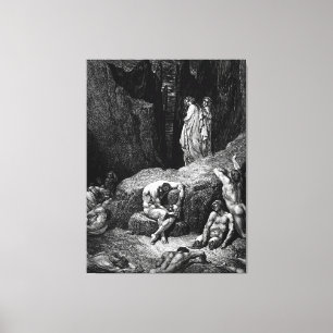 Gustave Doré - Virgil weist Dante zurecht Leinwanddruck