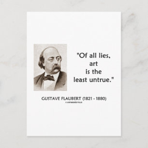 Gustave Flaubert von allen Lies Art ist zumindest Postkarte
