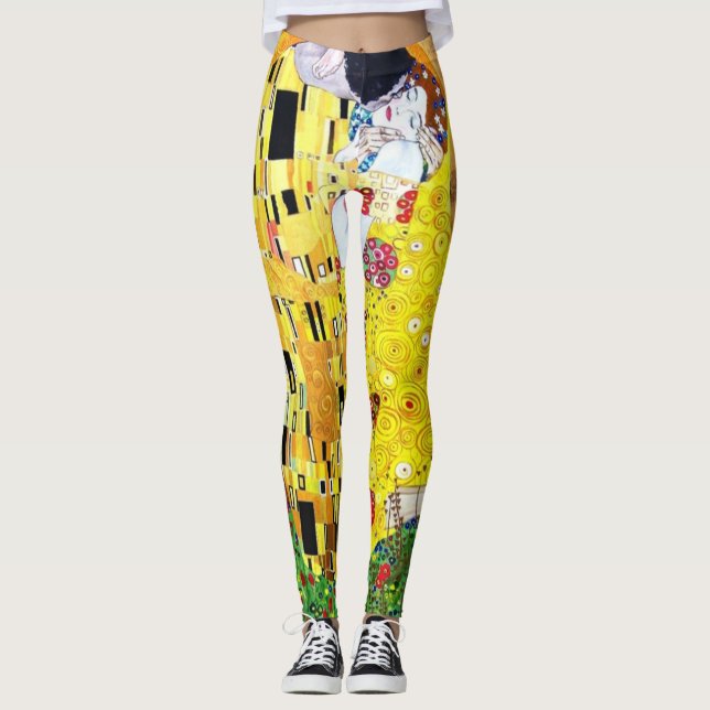 Gustave Klimt "The Kiss" Leggings de mode (Devant)