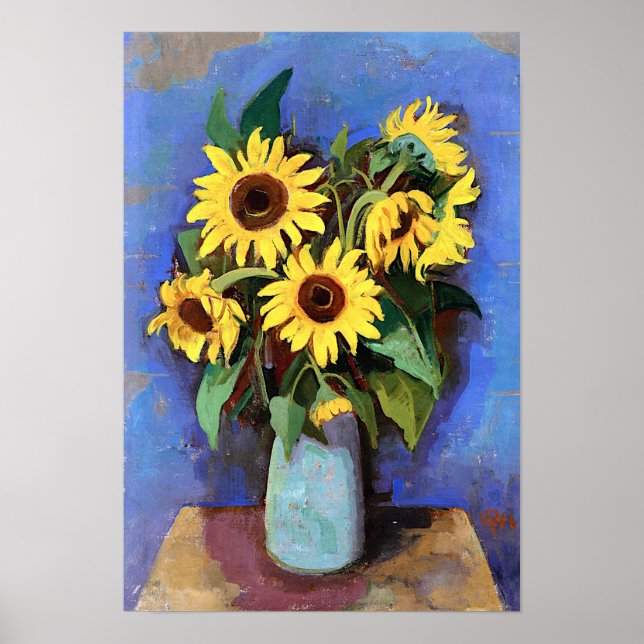 Gustave Loiseau Sonnenblumen Schöne Bilder Sunfl Poster (Vorne)