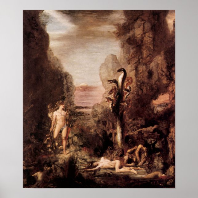 Gustave Moreau - Hercules und die Hydra Poster (Vorne)