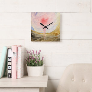 Gusten in der Unterwelt von Hilma af Klint Quadratische Wanduhr