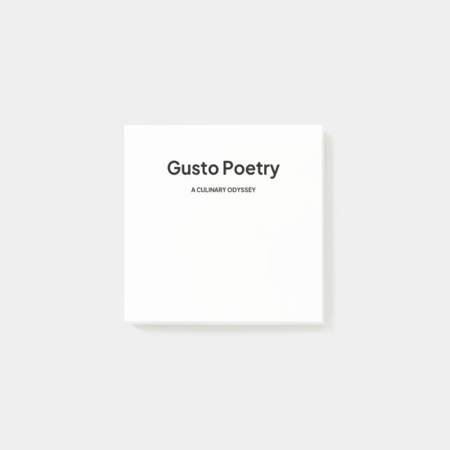 Gusto Poetry Logo Post-it Klebezettel (Vorderseite)