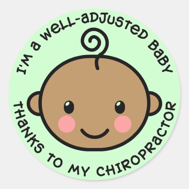 Gut angepasste Chiropraktikum-Aufkleber Runder Aufkleber (Vorderseite)