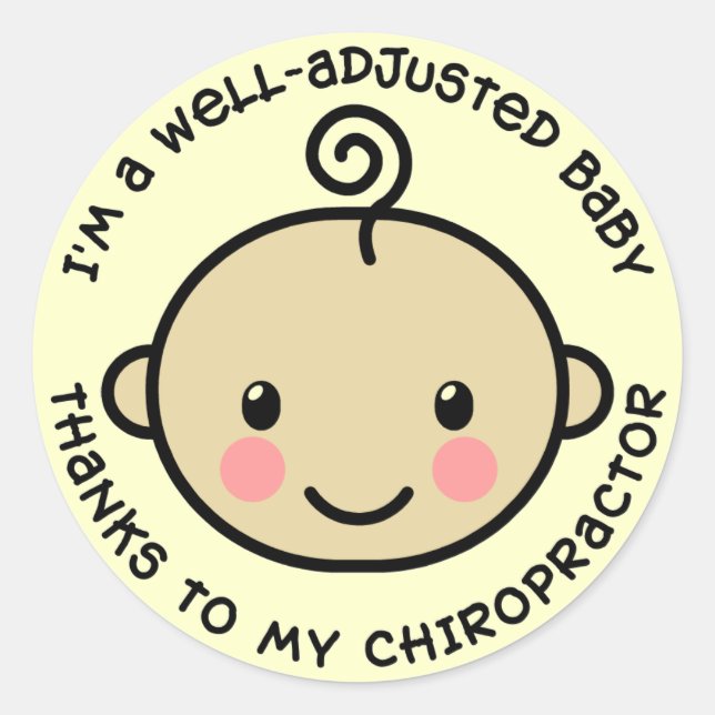 Gut angepasste Chiropraktikum-Aufkleber Runder Aufkleber (Vorderseite)