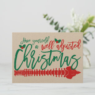 Gut angepasste Weihnachts-Chiropraktikkarte Einladung