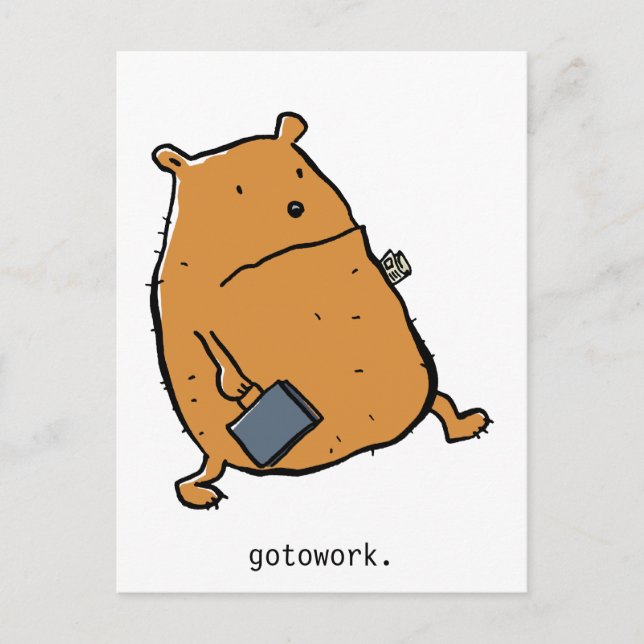 gut arbeiten. postkarte (Vorderseite)