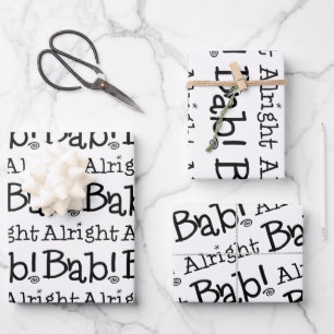 Gut Bab! Lass's Wrap! Set 3 Geschenkpapier Set