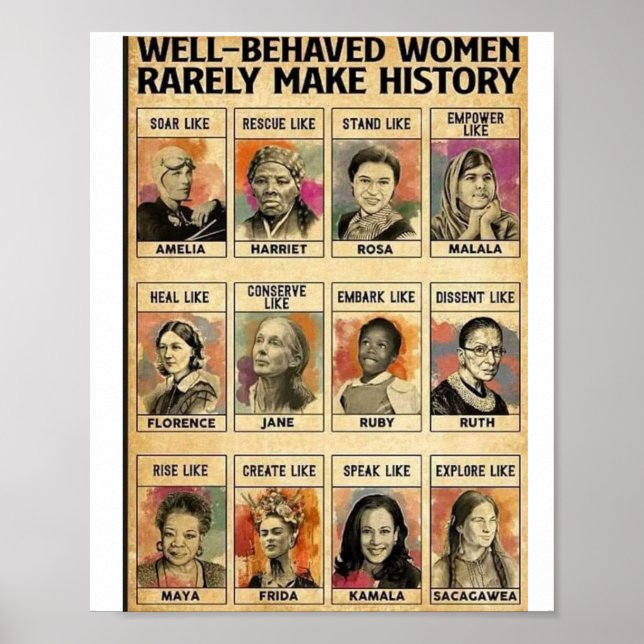 Gut benahmte Frauen machen selten Geschichtsplakat Poster (Vorne)
