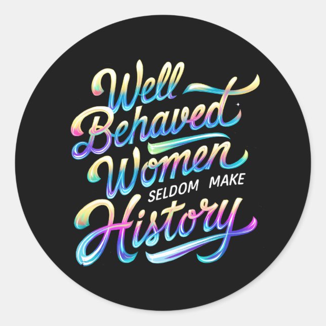 gut benommen Frauen Runder Aufkleber (Vorderseite)