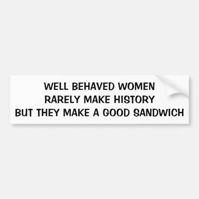 Gut benommene Frauen machen ein gutes Sandwich Autoaufkleber (Vorne)