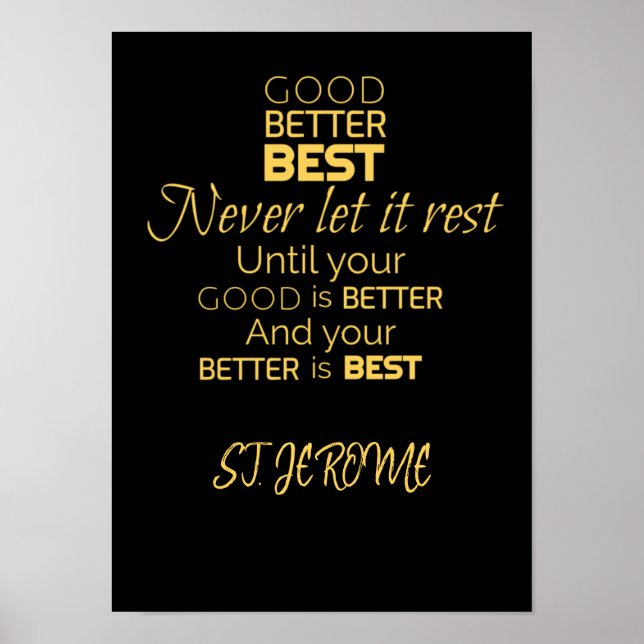 Gut, besser, bestes Poster (Vorne)