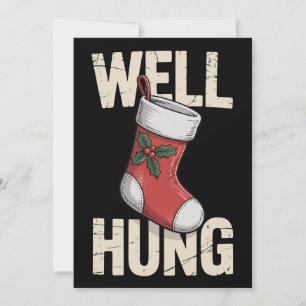 Gut Bestückter Schmutziger Weihnachtsstrumpf Urlau Feiertagskarte