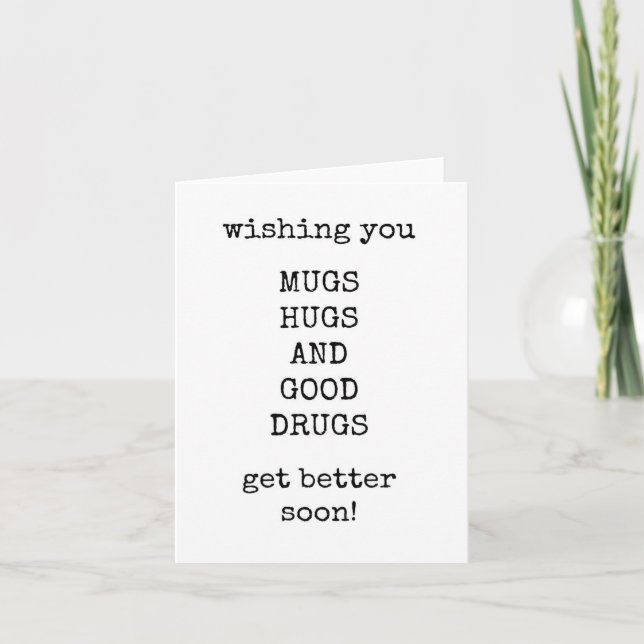 Gut Card, lustig, Minimalistisch, nur Text Karte (Vorderseite)