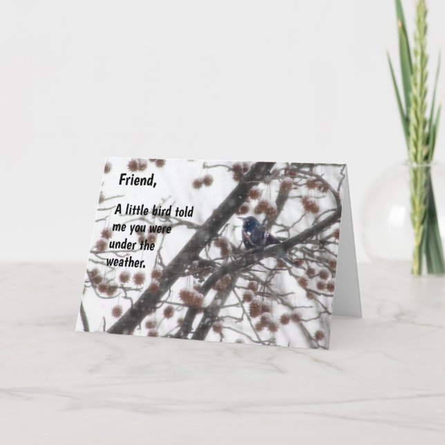 Gut, ein kleiner Vogel sagte mir, du wärest unter  Karte (Vorderseite)