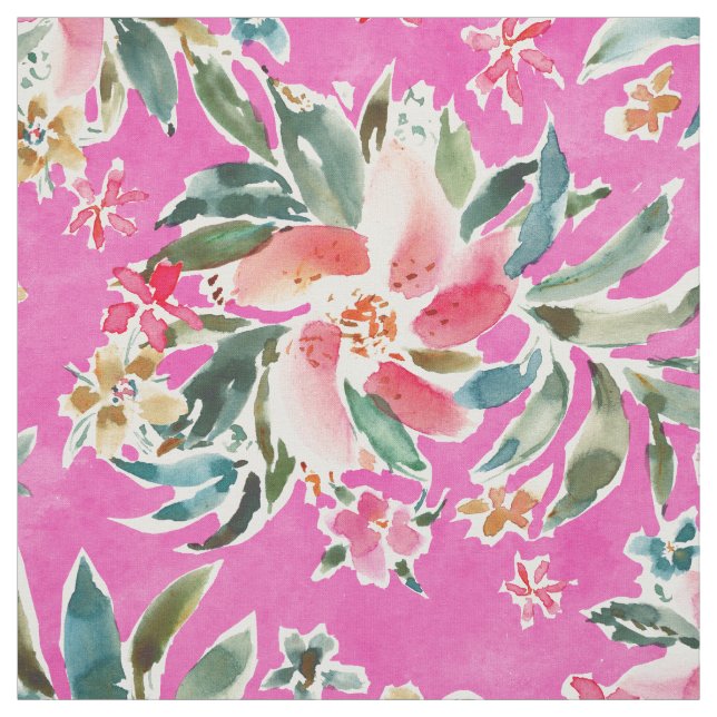 GUT GEBRAGTES Rosa Floral Stoff (Muster)