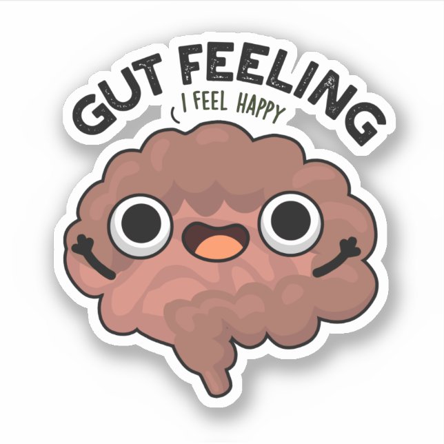 Gut Gefühl Funny Anatomy Intestine Puppe Aufkleber (Vorderseite)