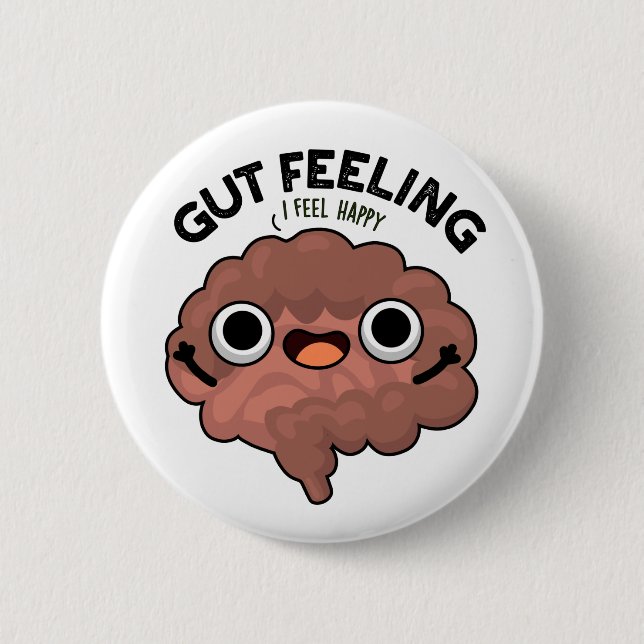 Gut Gefühl Funny Anatomy Intestine Puppe Button (Vorderseite)