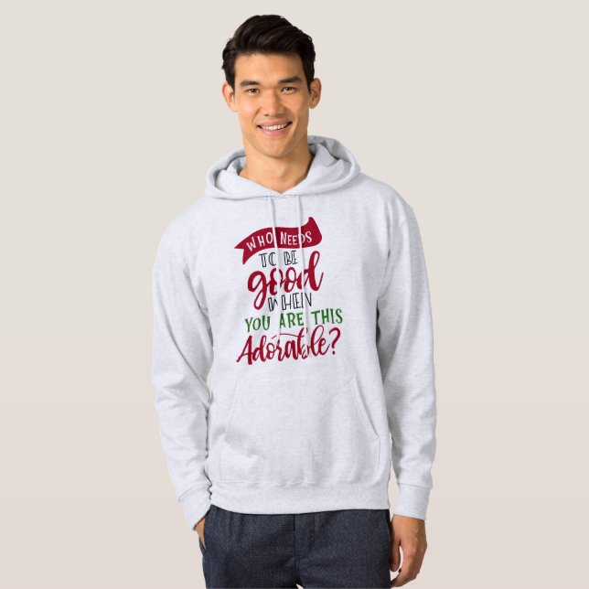 Gut gegen Adorable - Funny Christmas Holiday Hoodie (Vorne ganz)